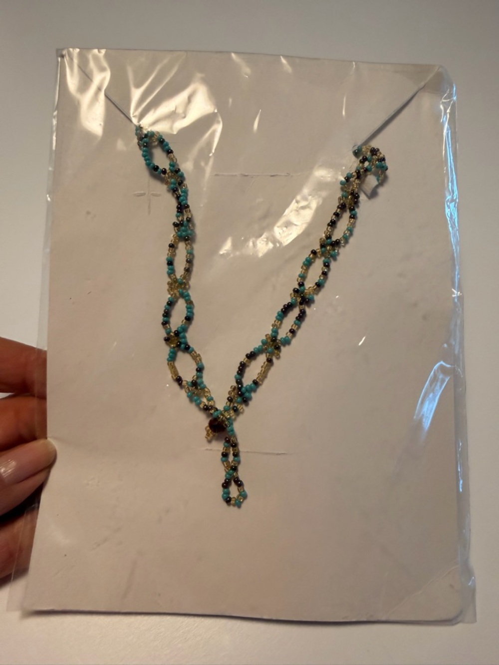 Turquoise Beaded Statement Necklace - Handmade Artisan Style, Silver 925 - Picture 7 of 10